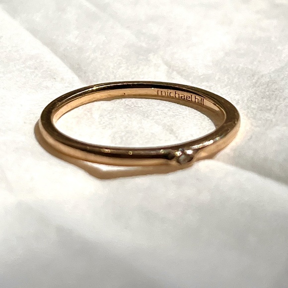 Authentic MICHAEL HILL 10k Gold Ring with Diamond - Picture 1 of 3